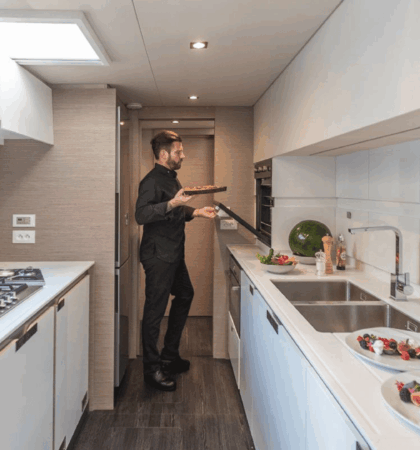 Cocina del Samana 59 de Fountaine Pajot