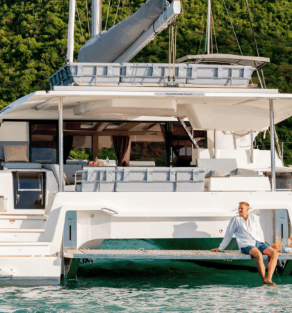 Popa del catamarán FP 51 Fountaine Pajot