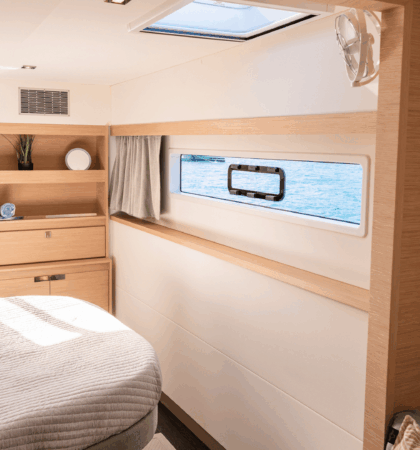 Dormitorio del catamarán FP 51