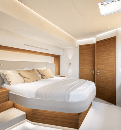 FPY70S_20 Camarote principal del Fountaine Pajot FPY70S con baño privado