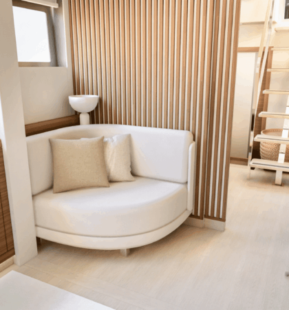 FPY70S_23 Camarote principal del Fountaine Pajot FPY70S con baño privado